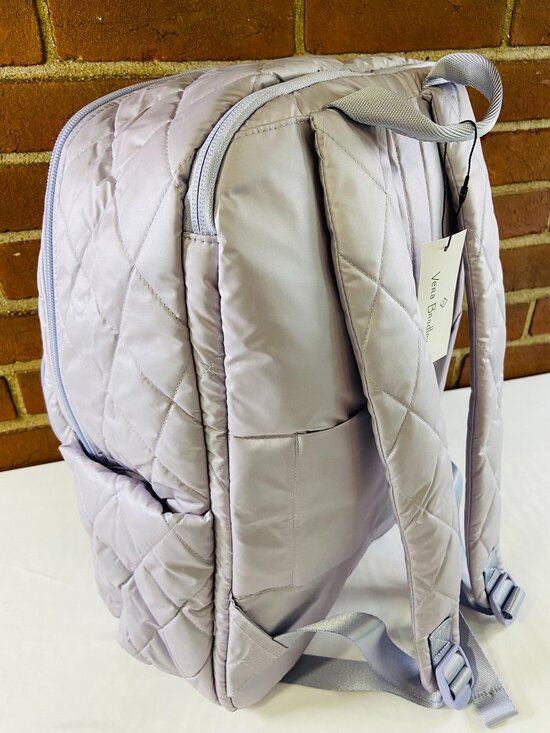Vera Bradley Large Backpack - Pearlized Lavendar Color - Interior Floral - NWT main image 10